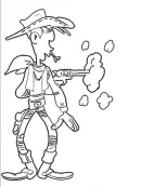 Lucky Luke kleurplaat 4